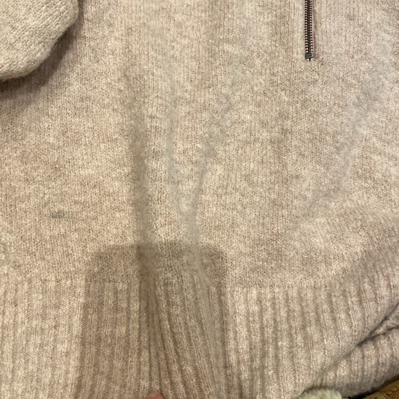 Madewell / York Half-Zip Pullover Sweater pink large L - Picture 5 of 6